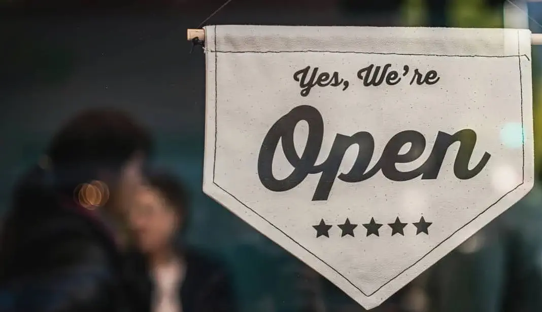 Open sign for a small business
